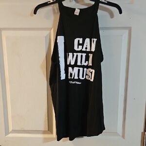 #CLUBFITWEAR I CAN I WILL I MUST ROCKSTAR TANK: BLACK: OK CONDITION: SZ XL